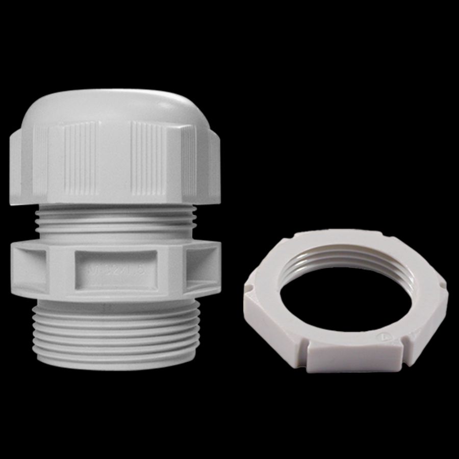 Wartel kunststof M12x1,5 doorlaat 3-7mm incl. moer (ESKV-SET12LG) VVE=50