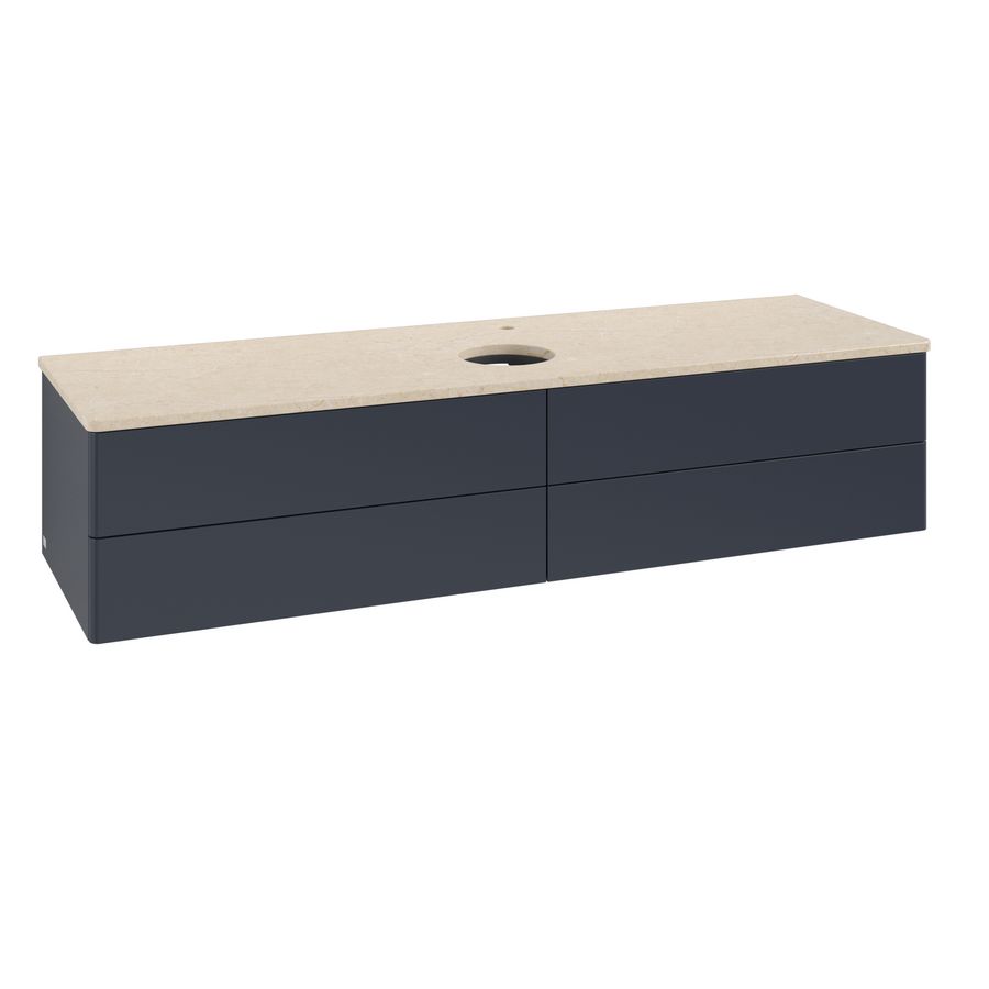 Wastafelonderkast Antao 1600x360x500mm Mid.Blue Matt Lacquer L25053HG
