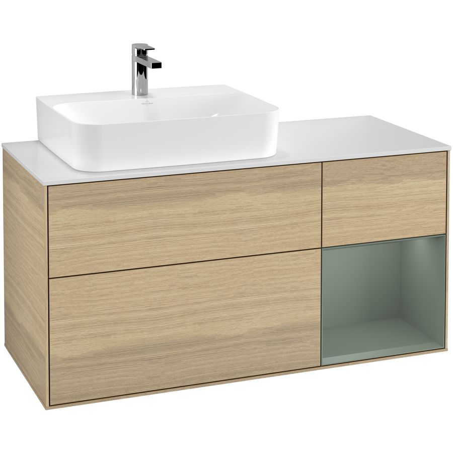 Wastafelonderkast Finion 1200x603x501mm Oak Veneer F151GMPC
