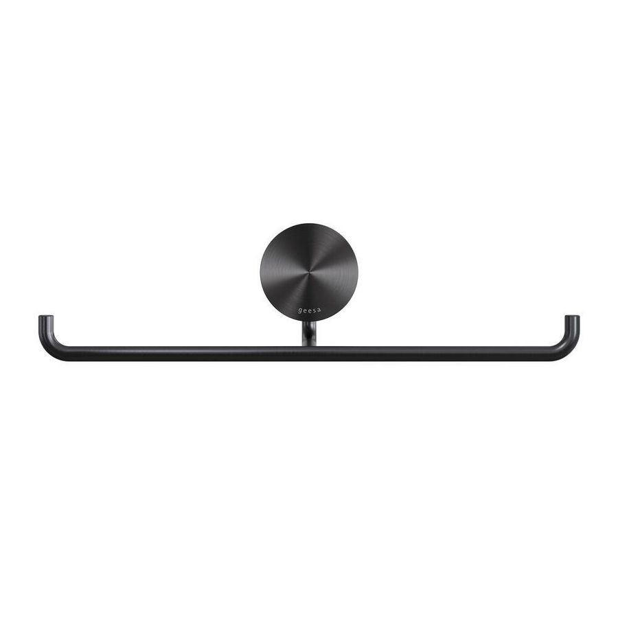 Closetrolhouder dubbel zonder klep metal black OPAL