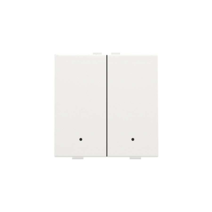 2-voudige drukknop leds/comf.sens. HomeControl white coated