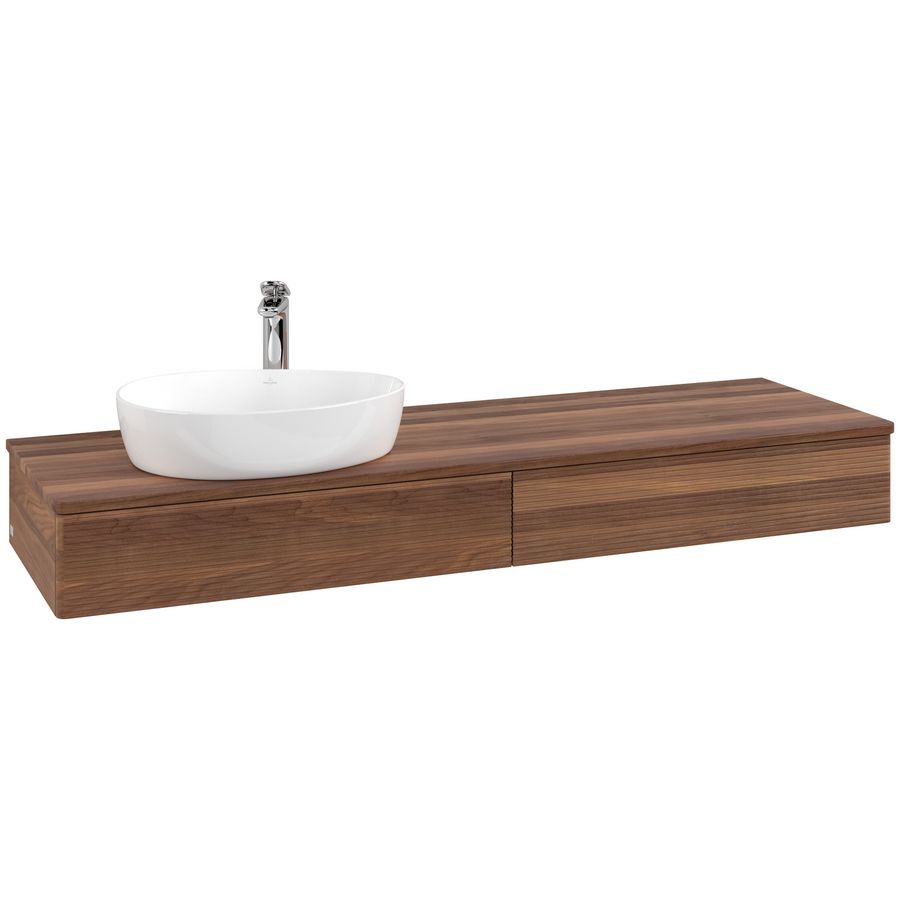 Wastafelonderkast Antao 1600x190x500mm Warm Walnut K15152HM