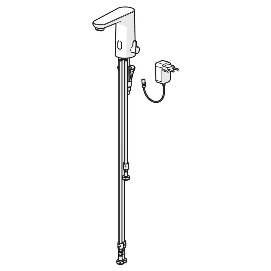 HANSAELECTRA Safety Wastafelkraan messing 230/9 V BT lage d