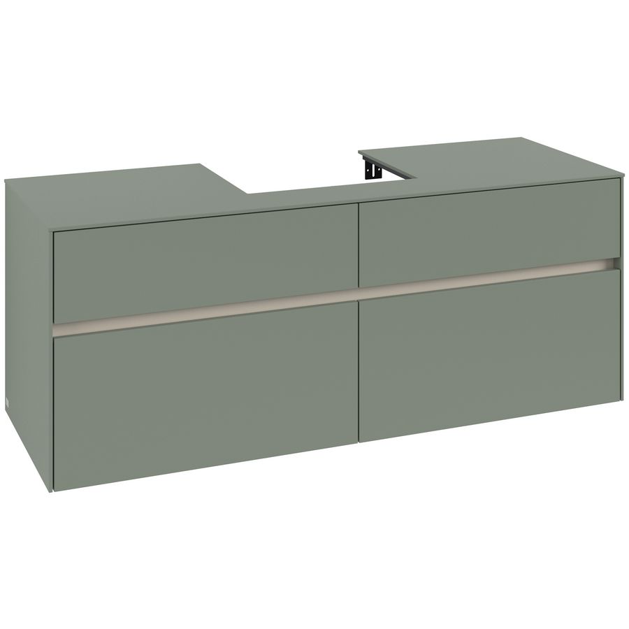 Wastafelonderkast Collaro 1400x548x500mm Soft Green C07300AF
