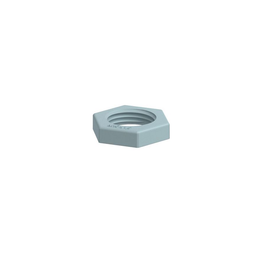 Wartelmoer M16 polyam zilvergrijs RAL 7001 VVE=100