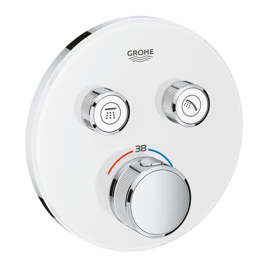 Afbouwdeel Grohtherm smartcontrol t incl. 2x omstel glas rond
