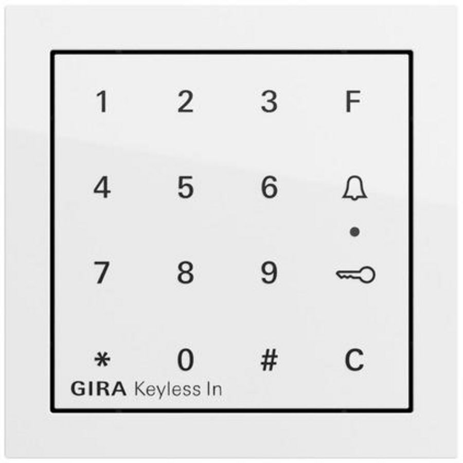 Gira Keyless In codeklaviermod. System 70 zuiver wit