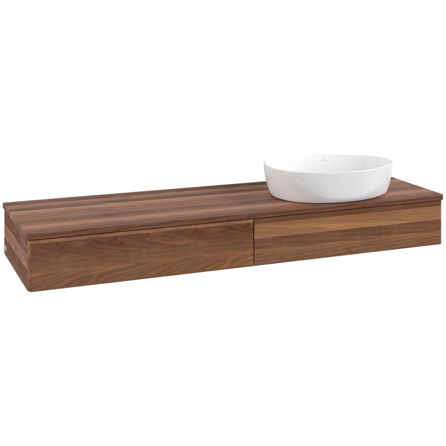 Wastafelonderkast Antao 1600x190x500mm Warm Walnut K16012HM