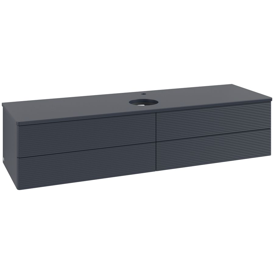Wastafelonderkast Antao 1600x360x500mm Mid.Blue Matt Lacquer L25150HG