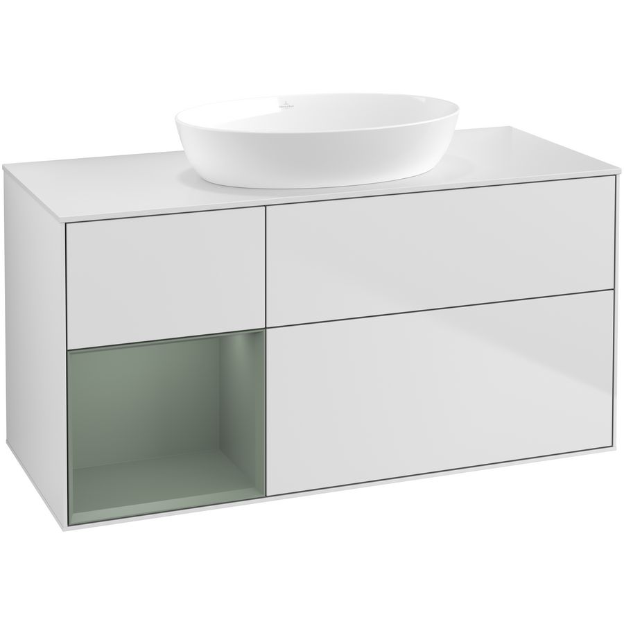 Wastafelonderkast Finion 1200x603x501mm White Matt Lacquer GA61GMMT