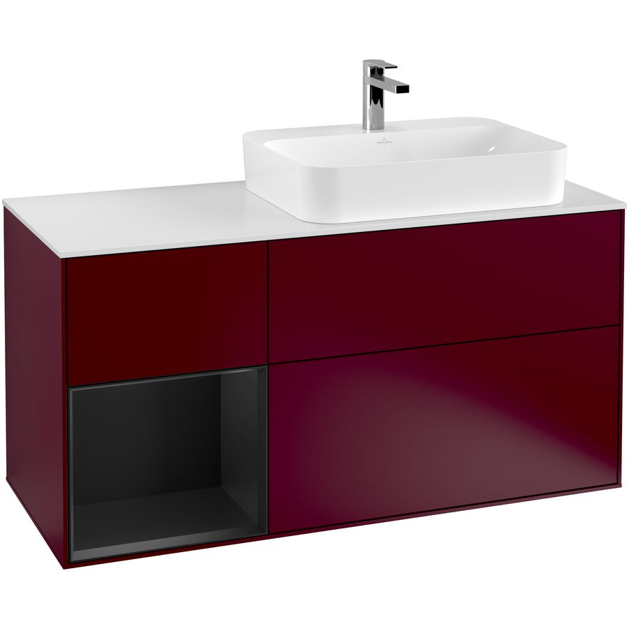 Wastafelonderkast Finion 1200x603x501mm Peony Matt Lacquer G391PDHB