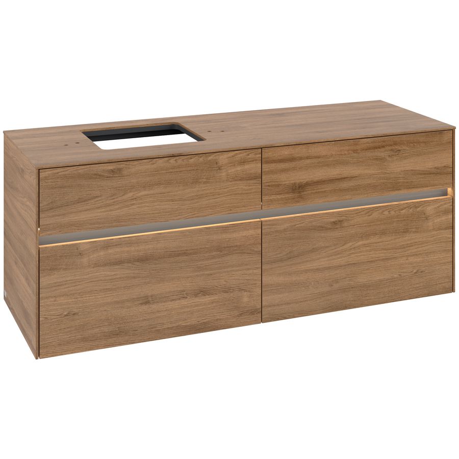 Wastafelonderkast Collaro 1400x548x500mm Oak.Kans C132B0RH