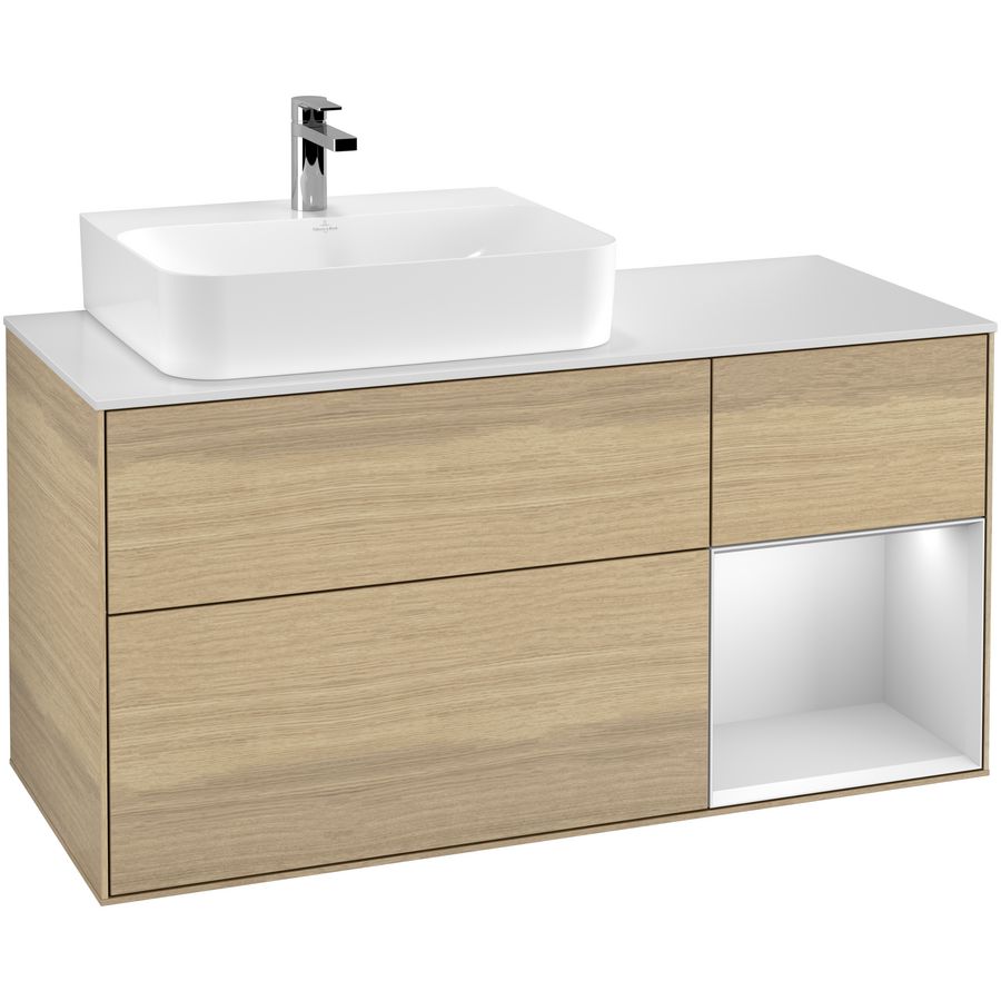 Wastafelonderkast Finion 1200x603x501mm Oak Veneer F151MTPC