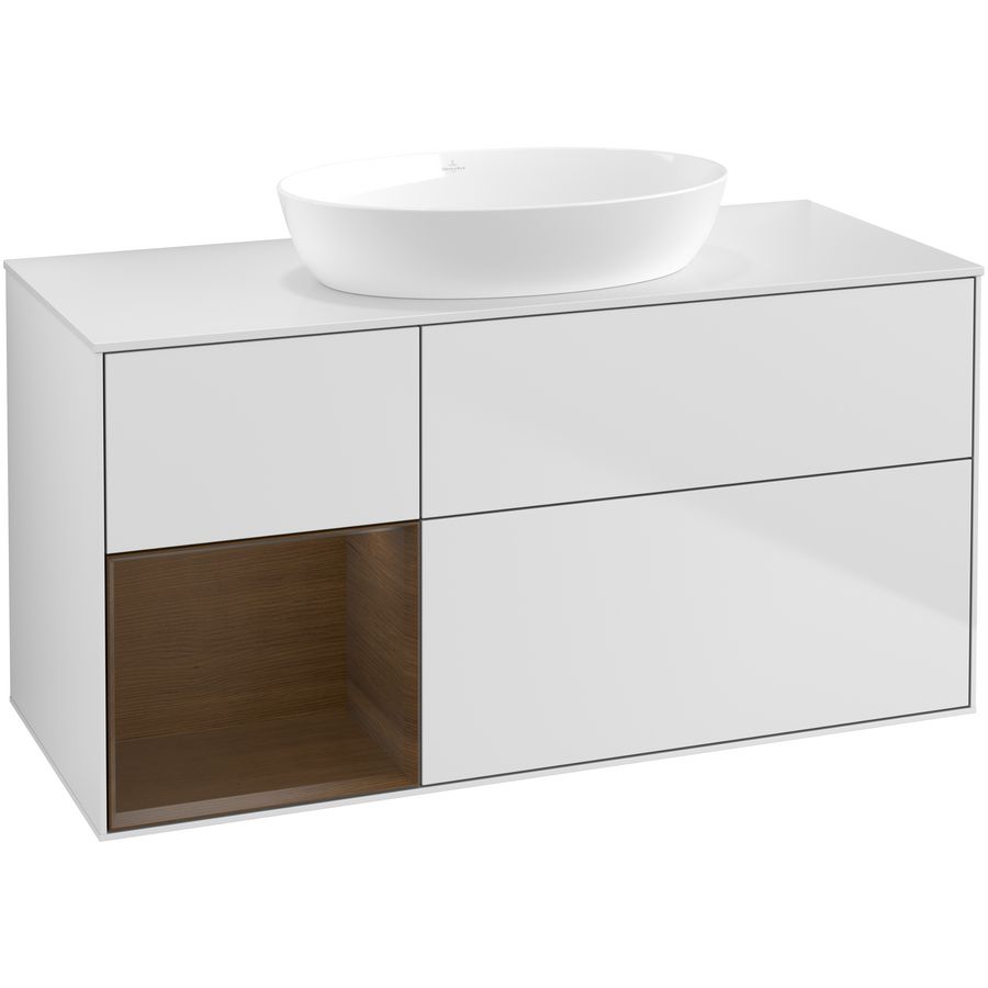 Wastafelonderkast Finion 1200x603x501mm White Matt Lacquer GA61GNMT