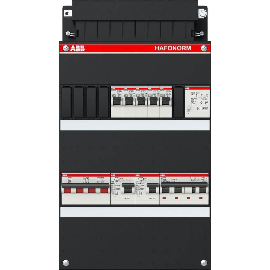Installatiekast 5x achter 2x 30mA + T + HS + C 3-fasen