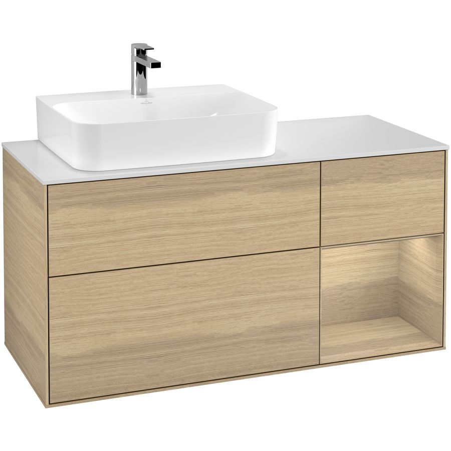 Wastafelonderkast Finion 1200x603x501mm Oak Veneer F151PCPC