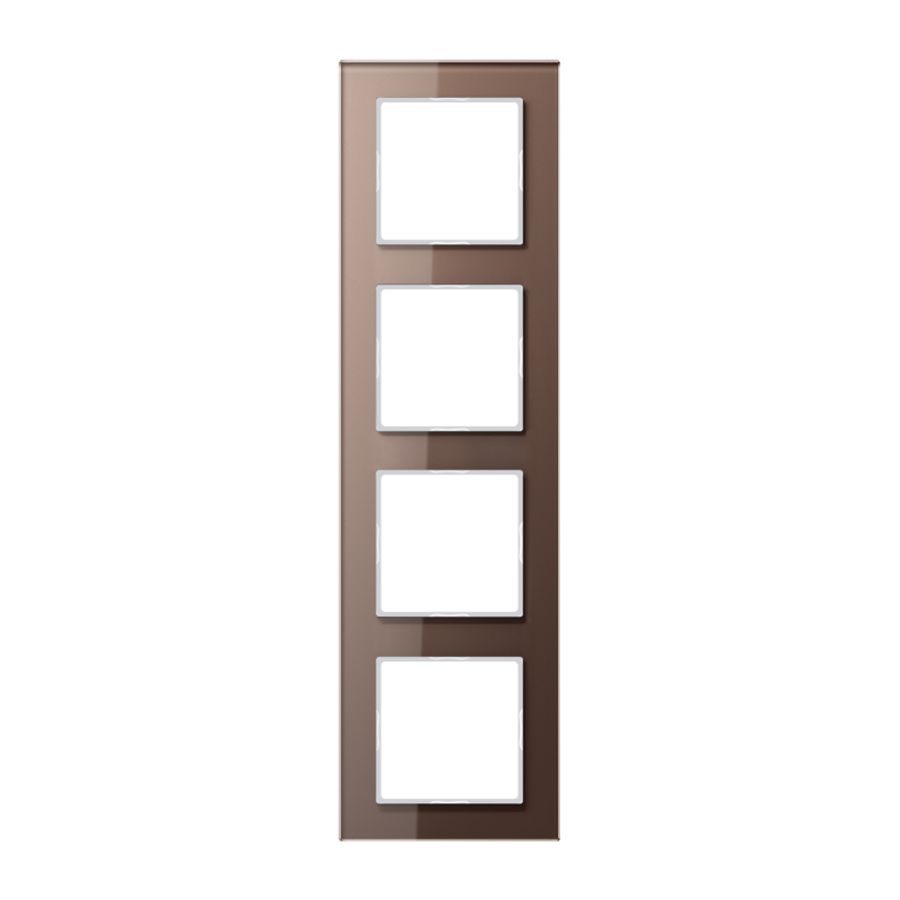 Afdekraam 4-voudig Acreation glas mokka