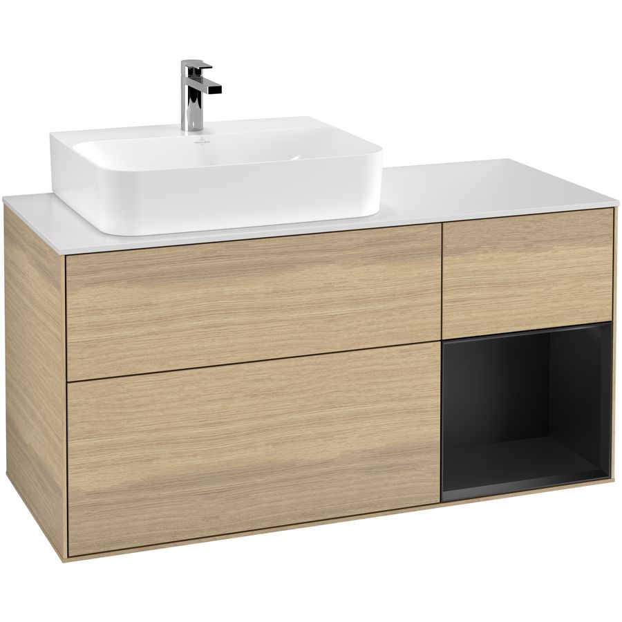 Wastafelonderkast Finion 1200x603x501mm Oak Veneer F151PDPC