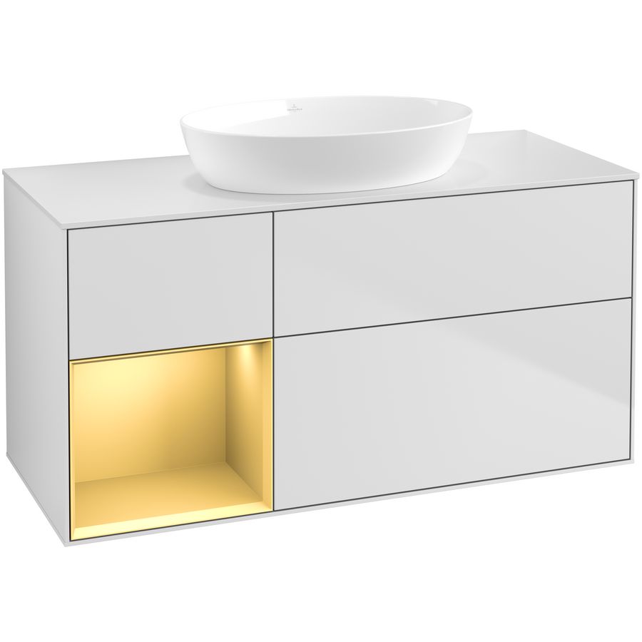 Wastafelonderkast Finion 1200x603x501mm White Matt Lacquer GA61HFMT