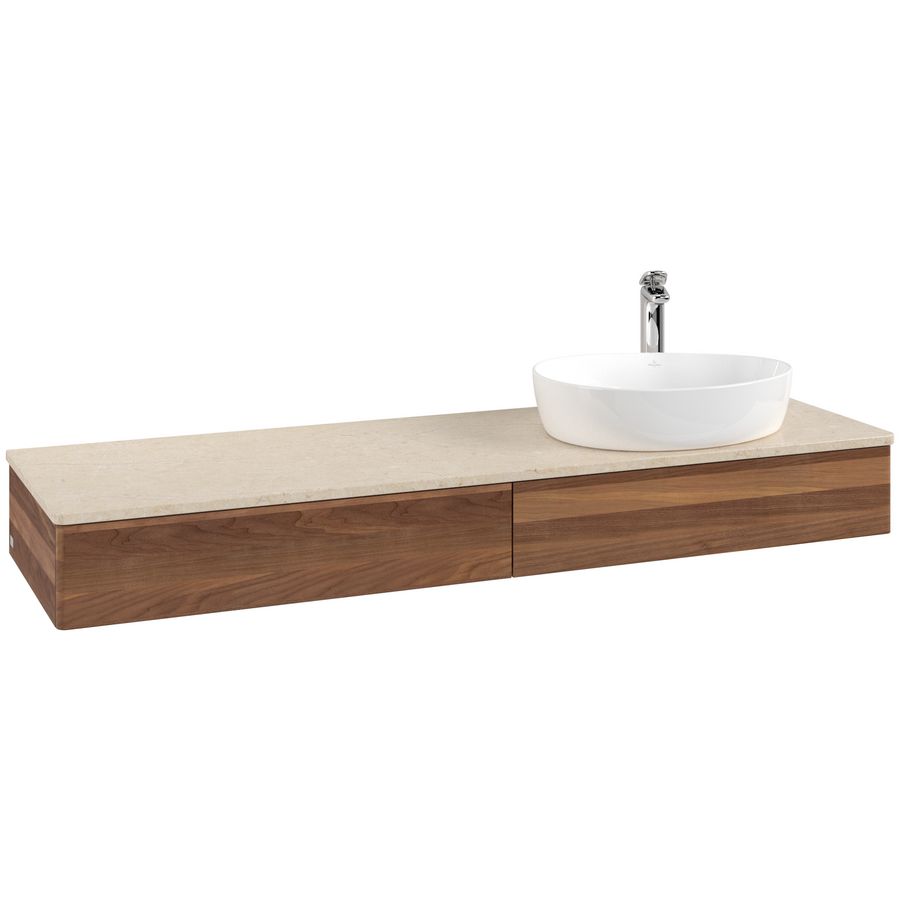 Wastafelonderkast Antao 1600x190x500mm Warm Walnut K16053HM