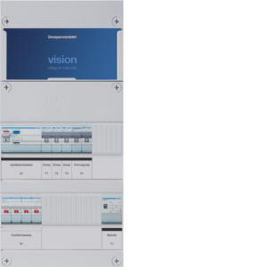 Groepenkast 3-groepenverdeler HS ALS 30mA/HACO/direct +F+T 3-fase