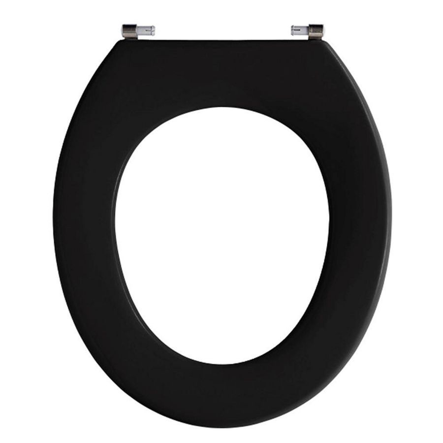 Closetzitting enkel zonder deksel OBJECTA zwart polygiene vast scharnier boutlengte 55mm