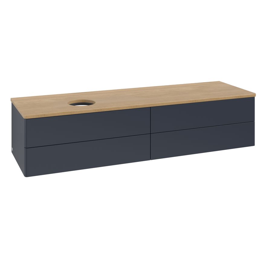 Wastafelonderkast Antao 1600x360x500mm Mid.Blue Matt Lacquer L26011HG
