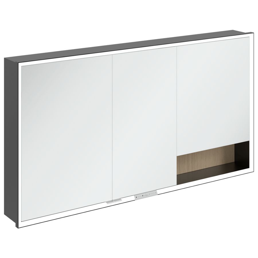 Inbouw-spiegelkast My View+ 1400x750x168mm Nordic Oak