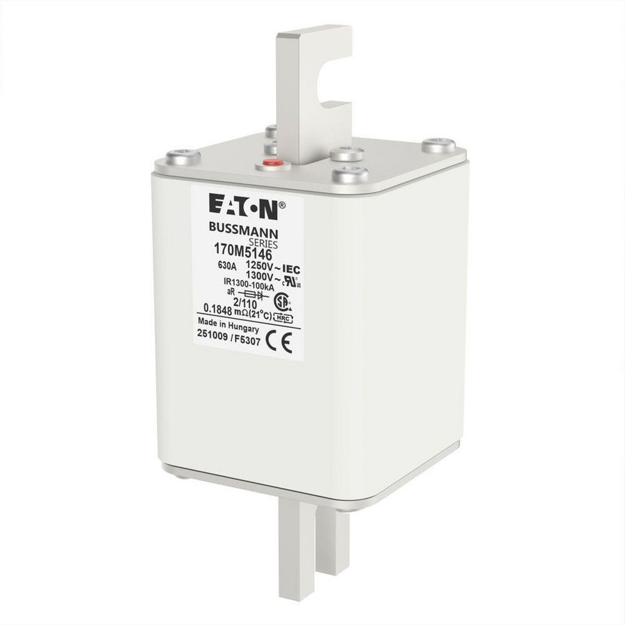 Zekering hoge snelheid 630A AC 1250V 100kA 2 61x75x1 VVE=3