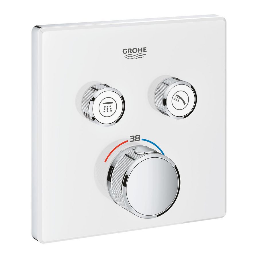 Grohtherm smartcontrol opb.deel t incl. 2x omstel glas vierkant