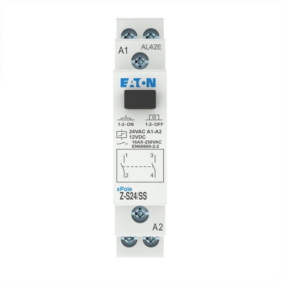 Impulsrelais Z-S24/SS-24 VAC/12 VDC-16A-2M contact-1TE VVE=2