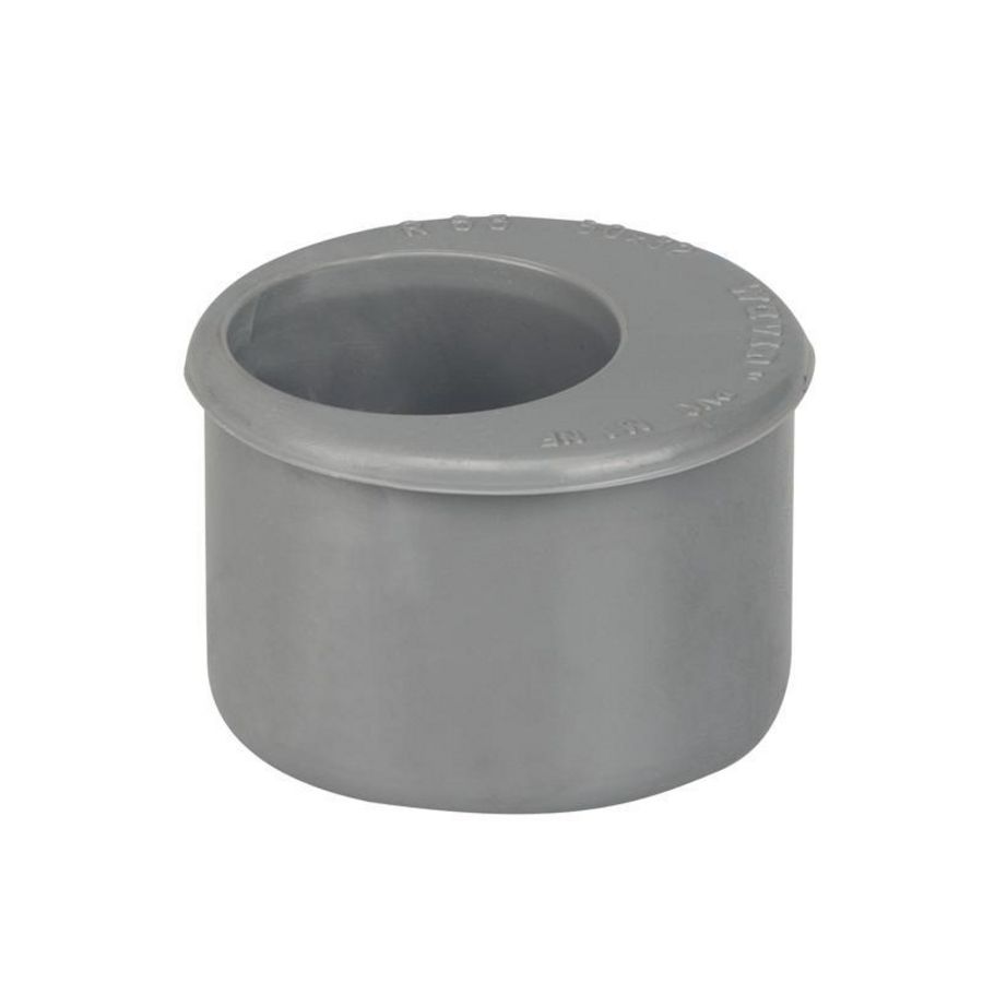 Wadal PVC lijm inzetverloopring 50x32mm grijs