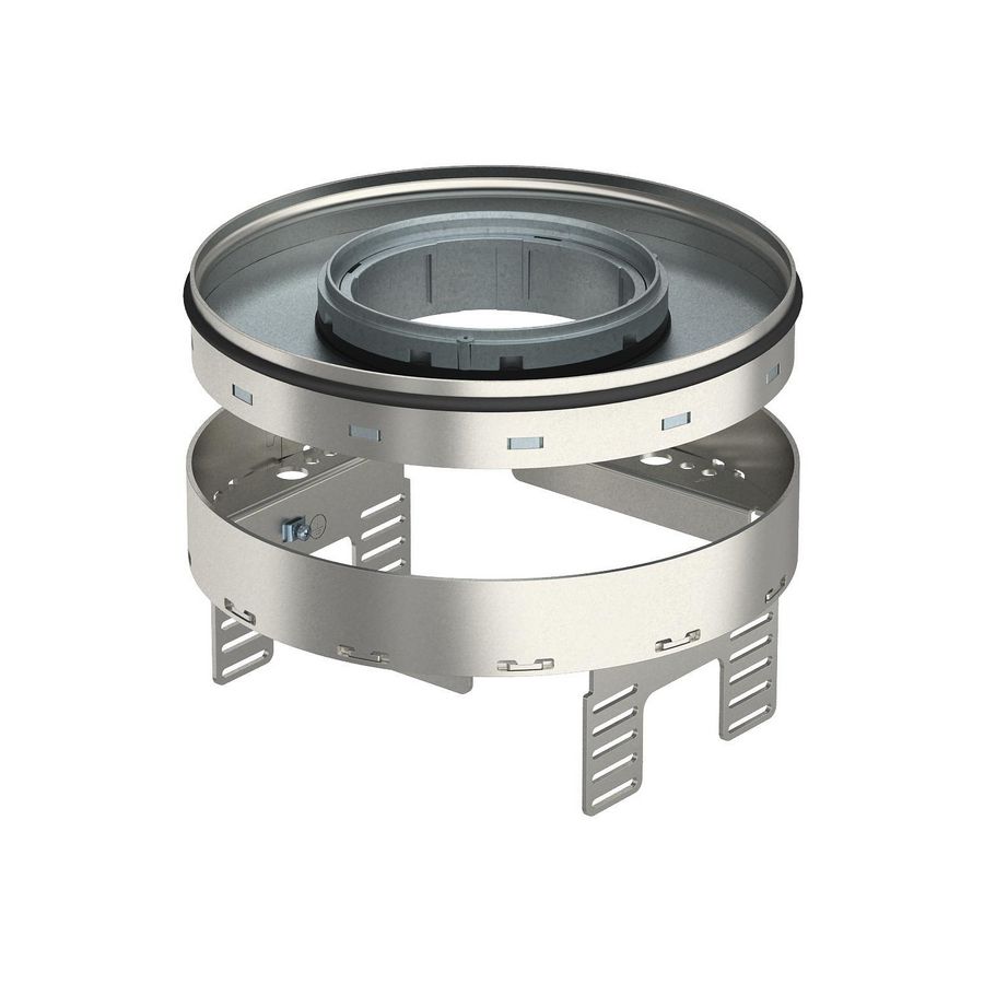 Ronde cassette v. tubus Ø215mm rvs A2 1.4301 7409444