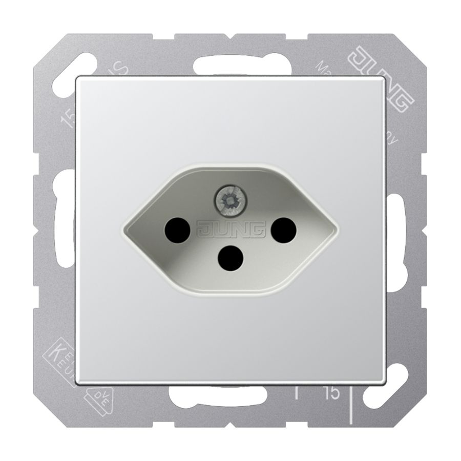 Wandcontactdoos aluminium Zwitserse norm type13 A500