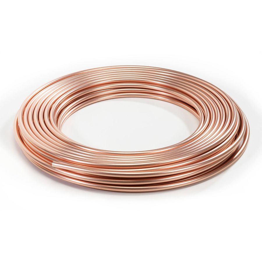 Koperen buis 10x1mm EN 1057 zacht op rol 50 mtr. VVE=50