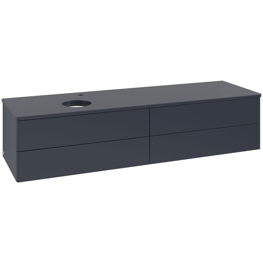 Wastafelonderkast Antao 1600x360x500mm Mid.Blue Matt Lacquer L26050HG