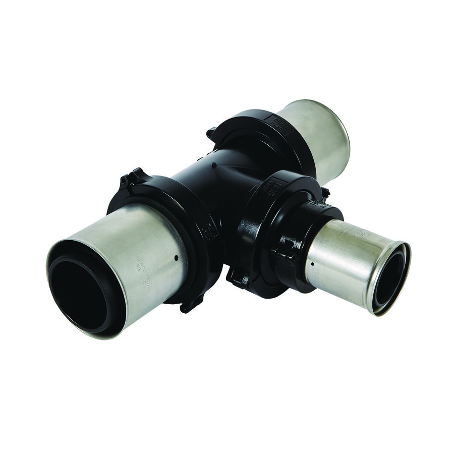 T-koppeling verlopend persaansluiting 10PK 75x40x75mm kunststof