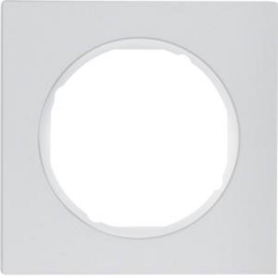 Afdekraam 1-v berker R.3 aluminium/polarwit