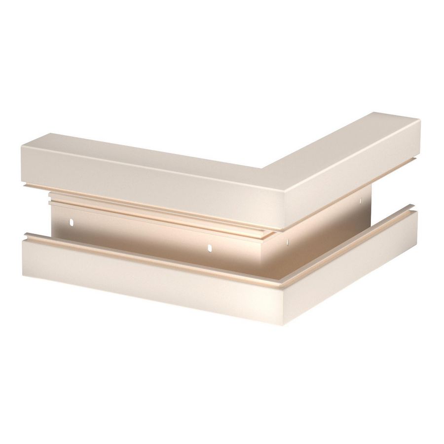 Buitenhoek 70x170mm polyvinylchlorid creme wit 9001
