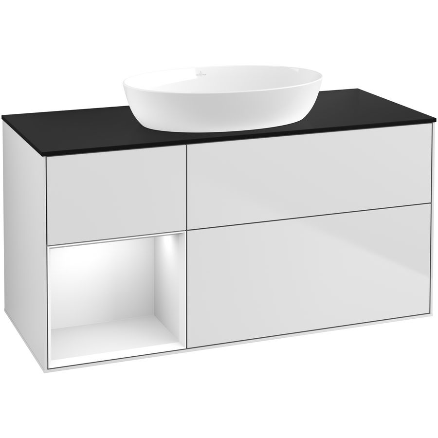 Wastafelonderkast Finion 1200x603x501mm White Matt Lacquer GA62GFMT