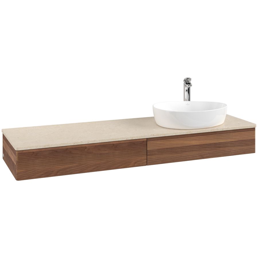 Wastafelonderkast Antao 1600x190x500mm Warm Walnut K16153HM