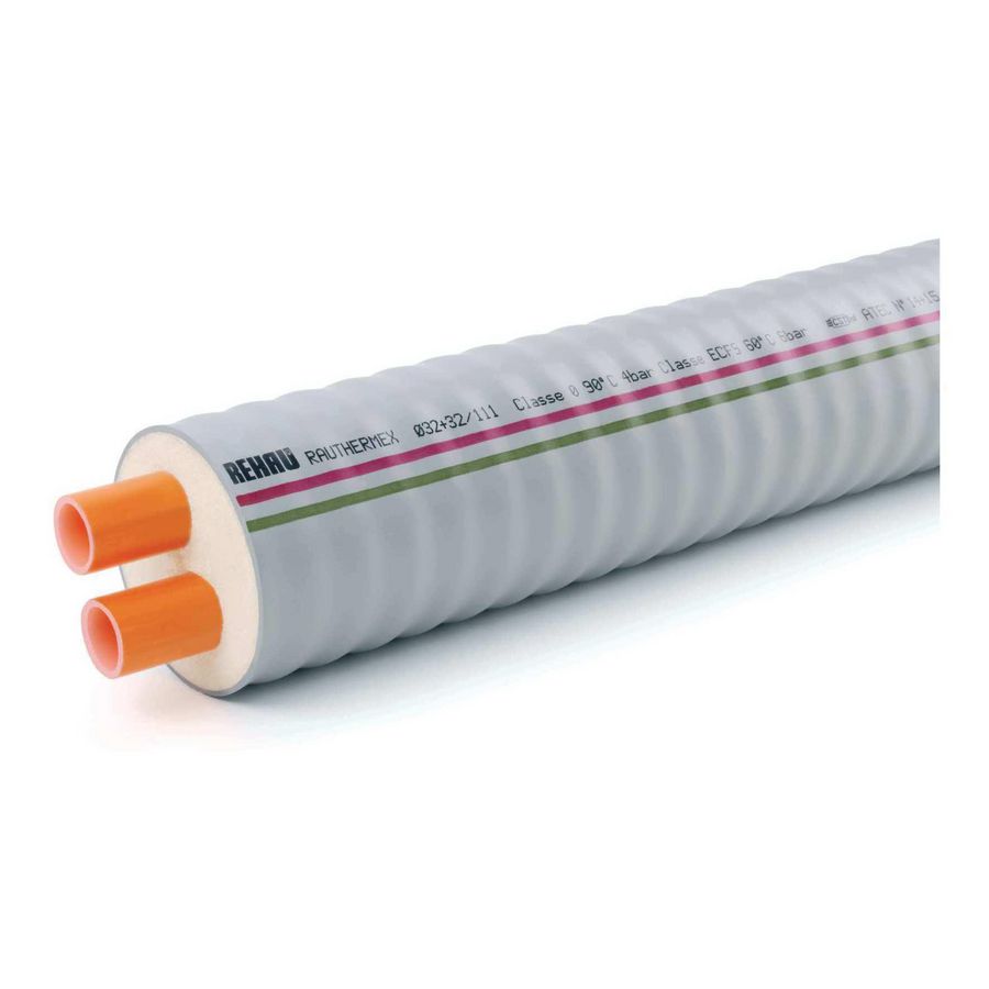 Lengte per mtr. voorgeisoleerde buis RAUTHERMEX DUO 32/111 SDR11