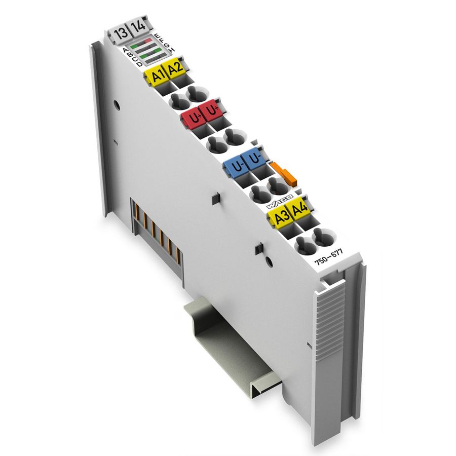 4 pulsbreedtemodulatie uitgangen DC 24V 0,2A lichtgrijs