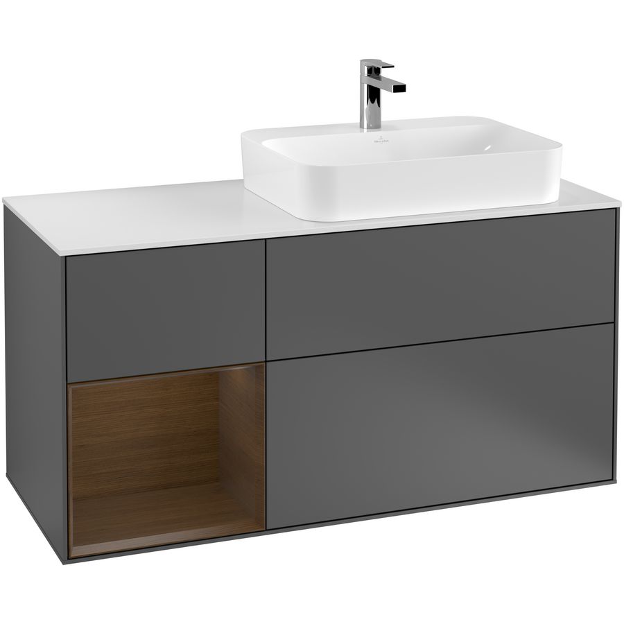 Wastafelonderkast Finion 1200x603x501mm Antr. Matt Lacquer G391GNGK