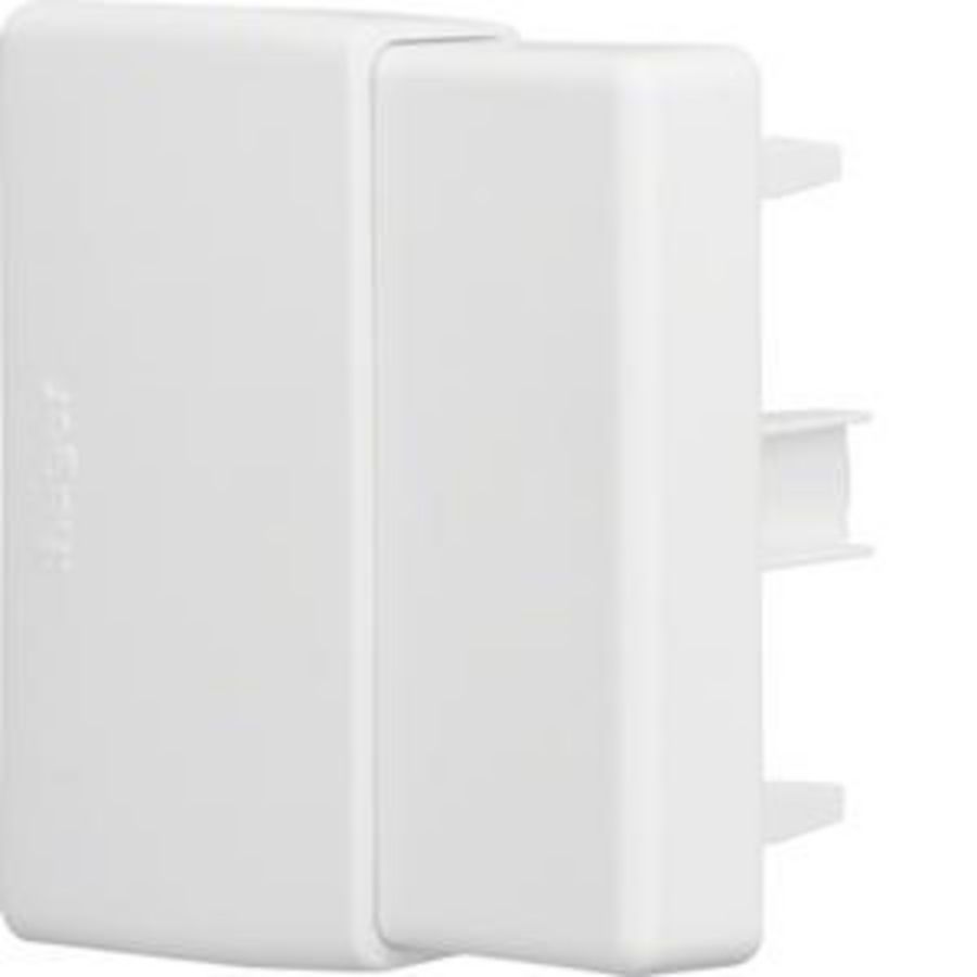 LFE, eindplaat voor goot 60 mm breed, UV-bestendig, verkeerswit Hager