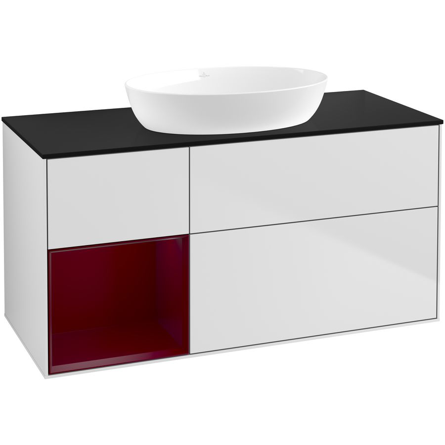 Wastafelonderkast Finion 1200x603x501mm White Matt Lacquer GA62HBMT