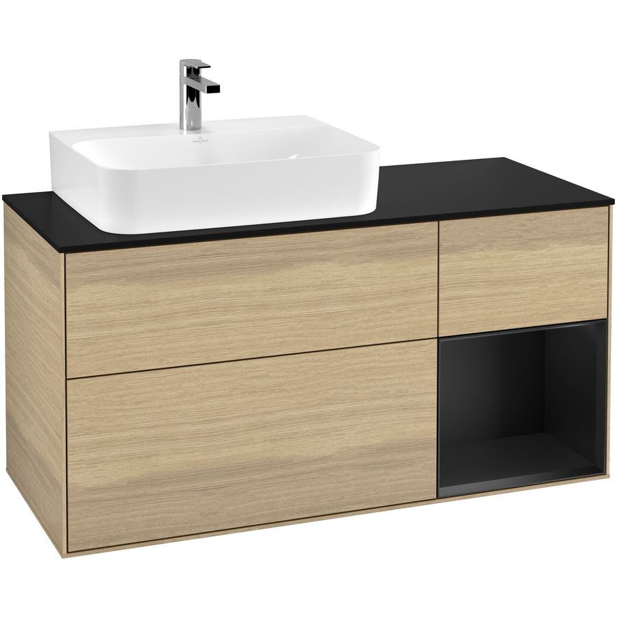 Wastafelonderkast Finion 1200x603x501mm Oak Veneer F152PDPC