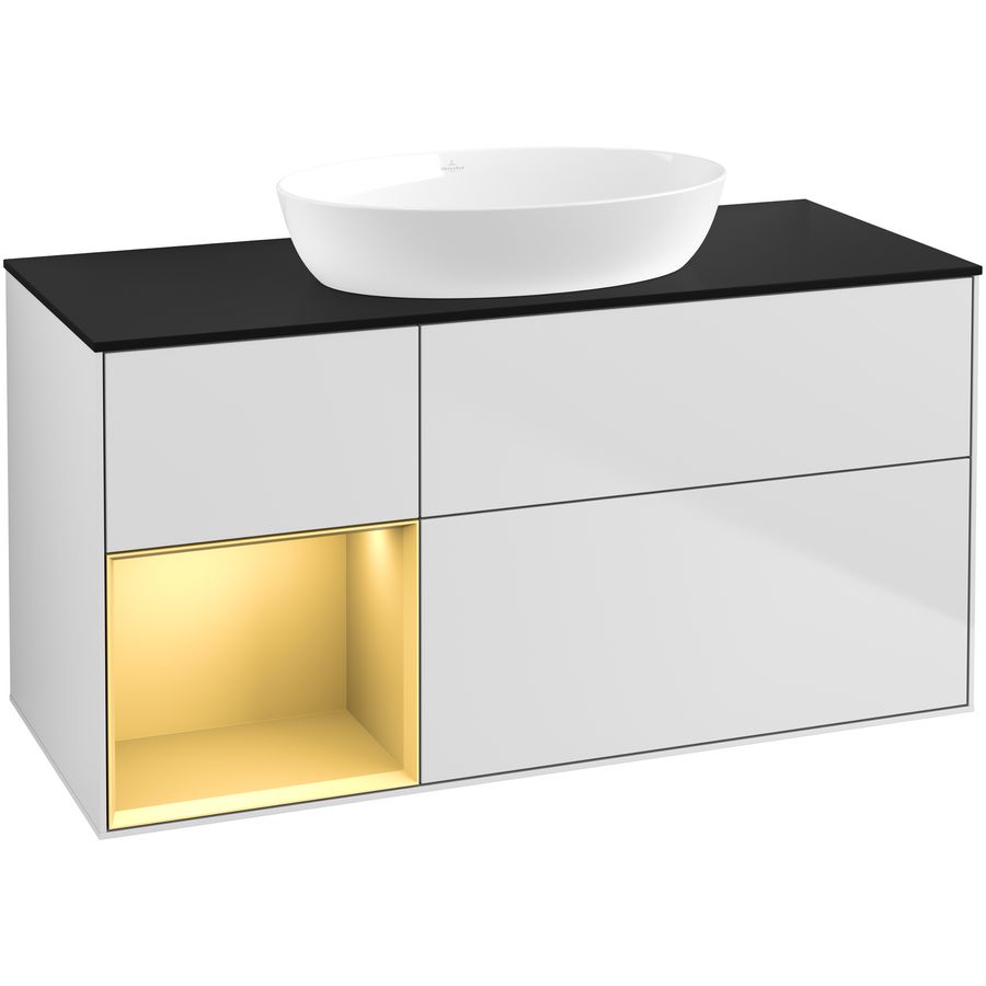 Wastafelonderkast Finion 1200x603x501mm White Matt Lacquer GA62HFMT
