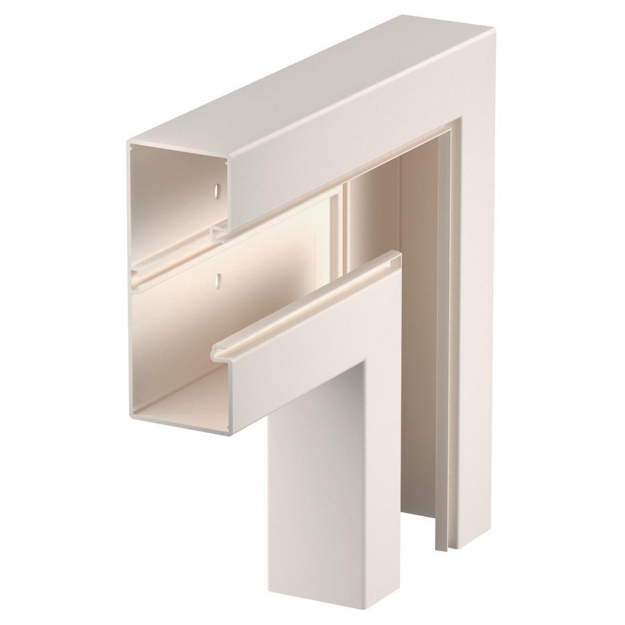 Platte hoek 70x170mm polyvinylchlorid creme wit 9001