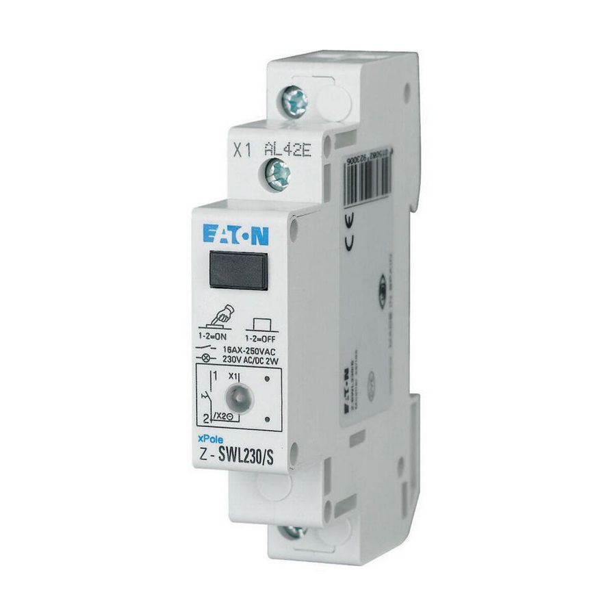Schakelaar Z 250VAC 16 A Contacten 1M signaallamp 1TE VVE=2